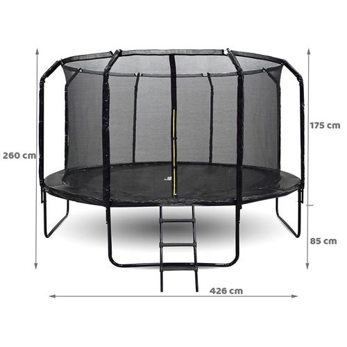 Vrtni trampolin SkyFlyer crni – 426 cm slika 4