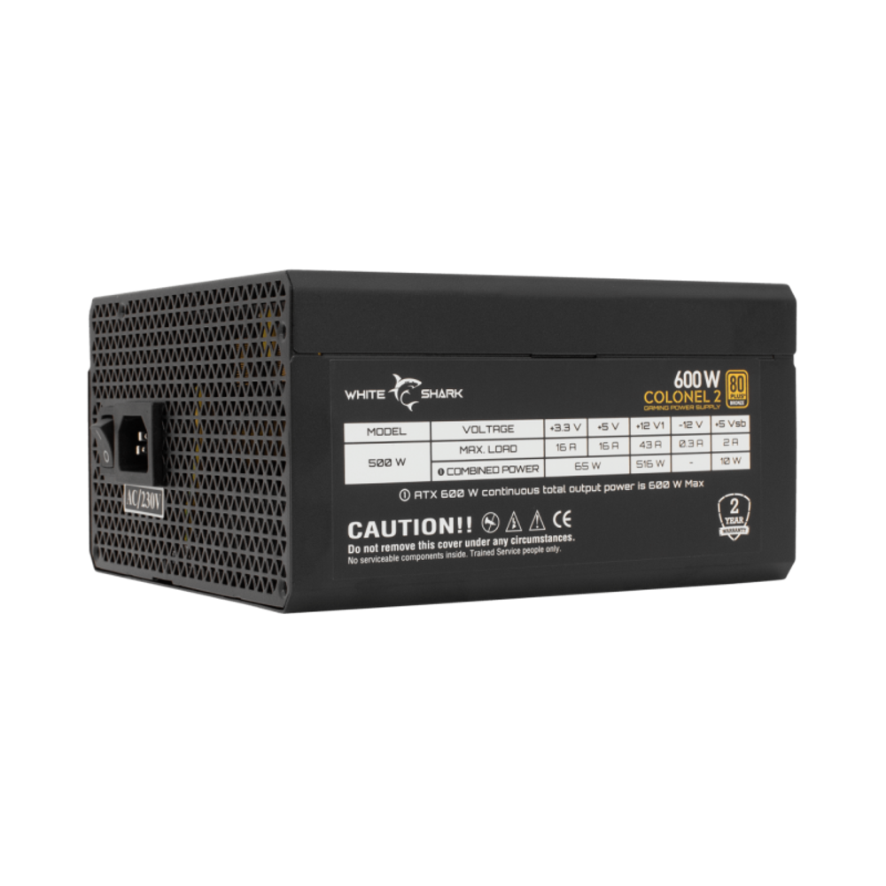 WHITE SHARK Napajanje GPSU-B600S COLONEL-2 600W 80+ BRONZE Full Modular slika 2