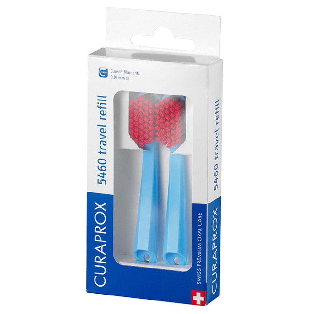 Curaprox Nastavak CS 5460 Ultra Soft 2kom - Nastavak za četkicu putnog seta, Plavi slika 2