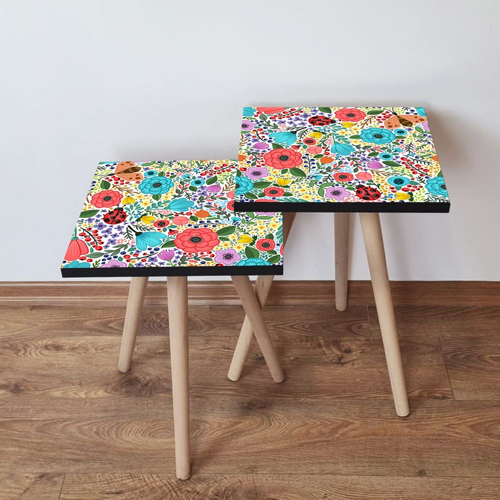 Nesting stolovi 2Shp4 - (2 komada) - boje: višebojno slika 1
