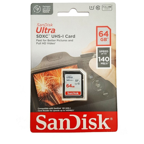 Mem.Kartica SanDisk SDXC 64GB Ultra 140MB/s Class 10 UHS-I slika 1