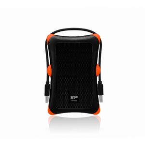 Silicon Power SP020TBPHDA30S3K Portable HDD 2TB, Armor A30, USB 3.2 Gen.1, Black