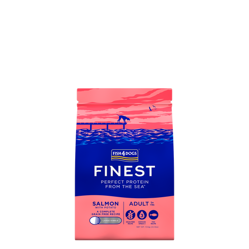 Fish4Dogs Finest Salmon, Large kibble - velike granule, losos 1.5 kg slika 1