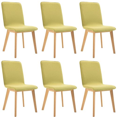 Blagovaonske stolice tkanina i hrastovina 6 kom zelene slika 12