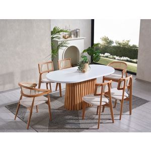 Soho - White, Natural White
Natural Dining Table & Chairs Set (6 Pieces)