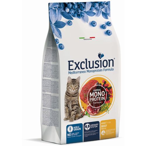 Exclusion Mediterraneo Monoprotein Formula, potpuna hrana za odrasle mačke, govedina, 1,5 kg slika 1