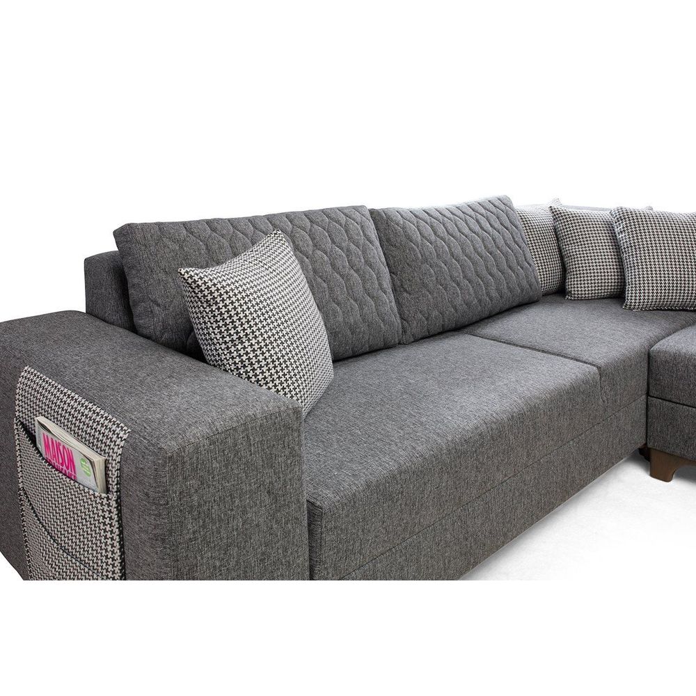 Ugaona Sofa Loft - Siva slika 7