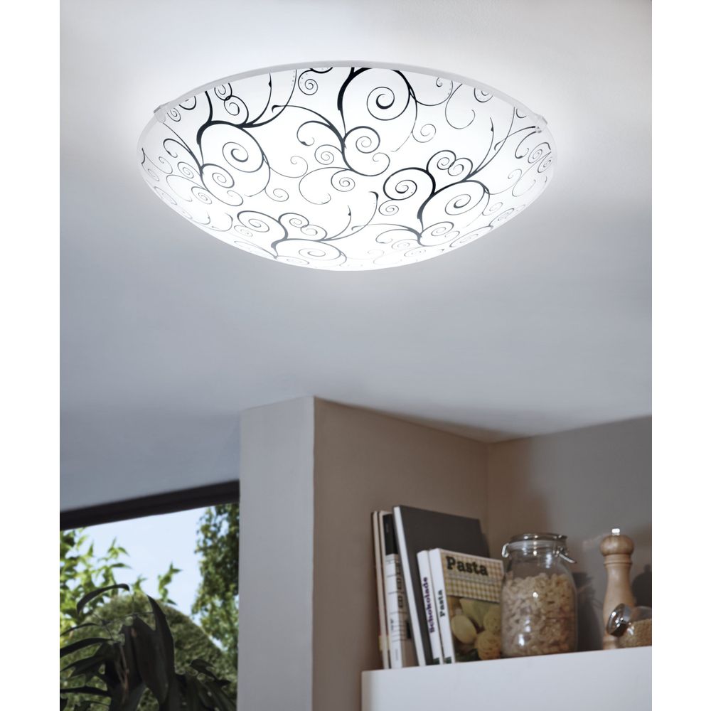 Eglo Margitta 1 Plafonjera sa LED Osvjetljenjem - Bijela sa Šarama slika 2