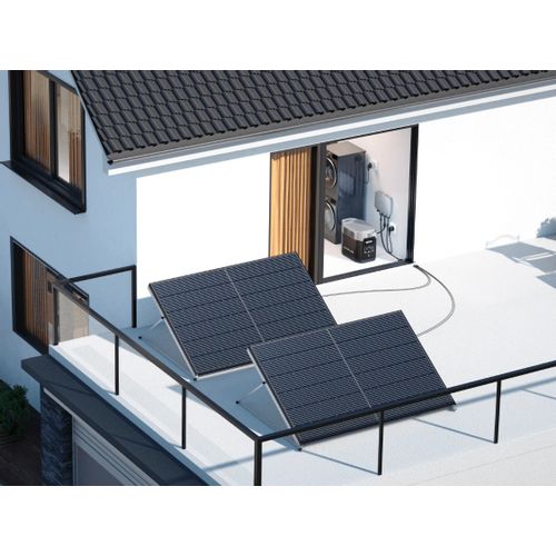 EcoFlow PowerStream Solarni Balkonski Set – Mikroinverter 800W + 2x400W Solarni Rigidni Panel + Pametne Utičnice slika 2