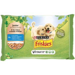 Friskies Junior mokra hrana za pse s piletinom i mrkvom u umaku  4 x 100g