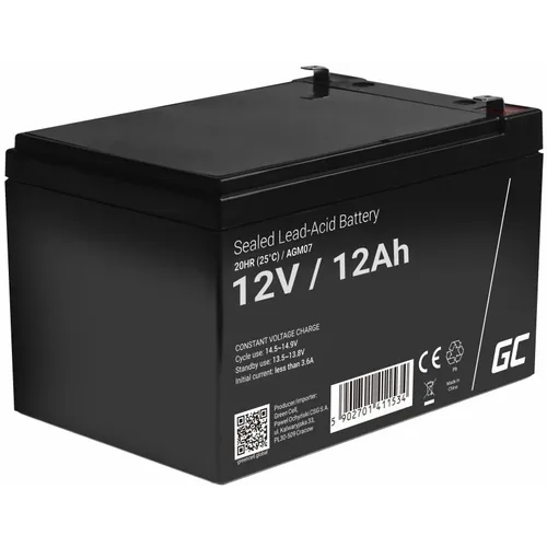 Baterija Green Cell AGM07, 12V, 12Ah, VRLA, bez održavanja slika 1