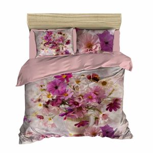 Set posteljine za jednostruki krevet - Pink Lilac White, 112