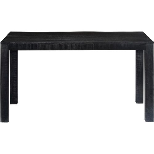 Blagovaonski stol crni 118 x 60 x 76 cm od masivnog drva manga slika 43