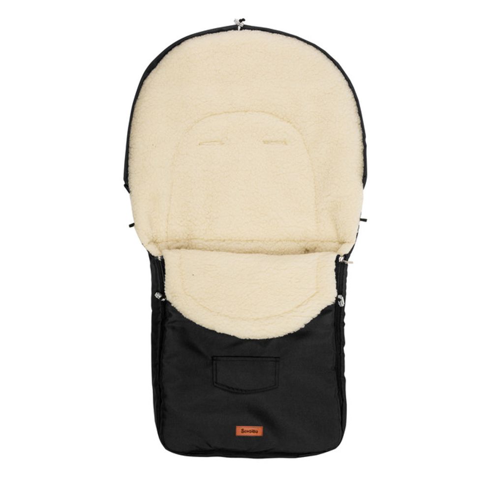 Romper torba za kolica– crna vuna (95x40) slika 1