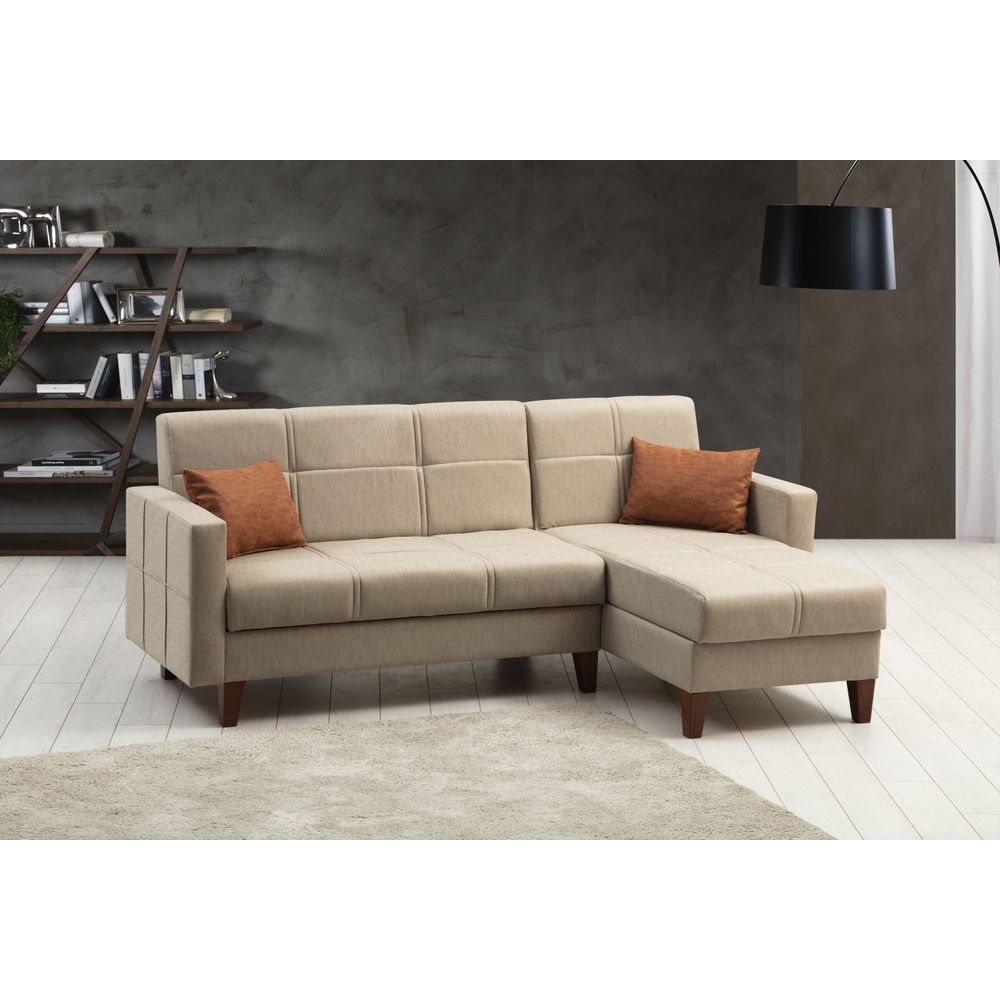 Polya - Bež Ugaoni Sofa-Krevet slika 2