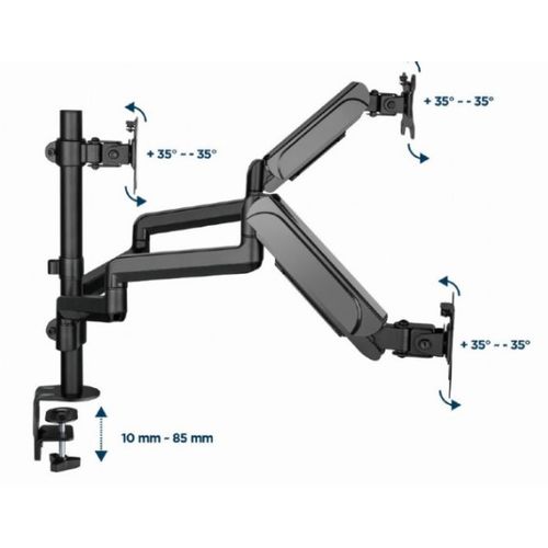 MA-DA3-01 Gembird Podesivi stoni drzac za monitor sa tri ruke, tilt, 17-27 max.7kg slika 1