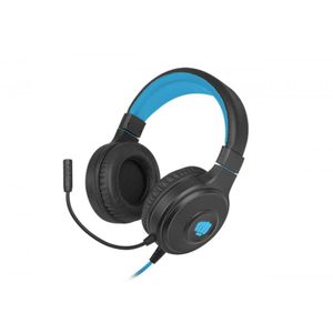 Natec  NFU-1585FURY WARHAWK, Gaming Headset with Volume Control, 3.5mm Stereo, LED Backlit (USB), Black/Blue