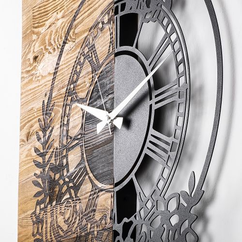 Wallity Ukrasni drveni zidni sat, Wooden Clock 14 slika 4