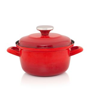 METALAC šerpa duboka MAXIMUS crvena 16 cm / 1.6 l sa poklopcem