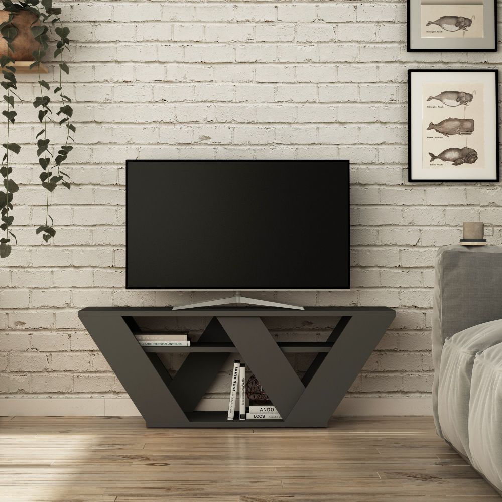 Pipralla - TV Stalak u Antracit Boji slika 1