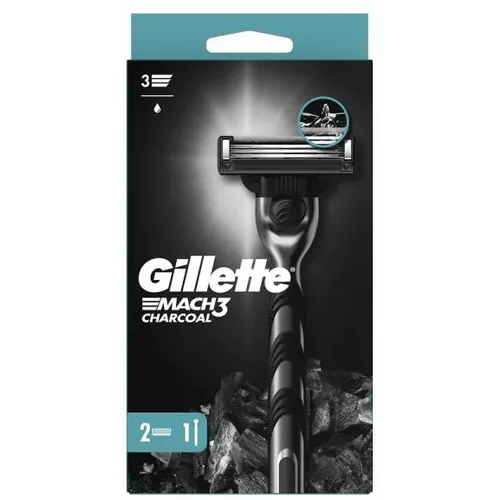 Gillette Mach3 Charcoal brijač sa 2 dopune slika 1