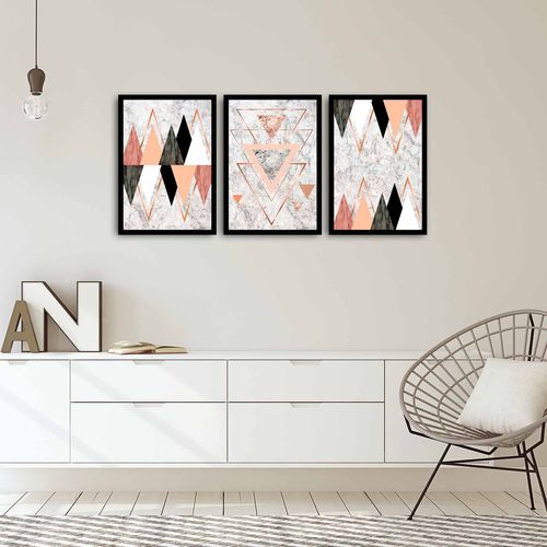 3PSCT-03 Multicolor Decorative Framed MDF Painting (3 Pieces) slika 1