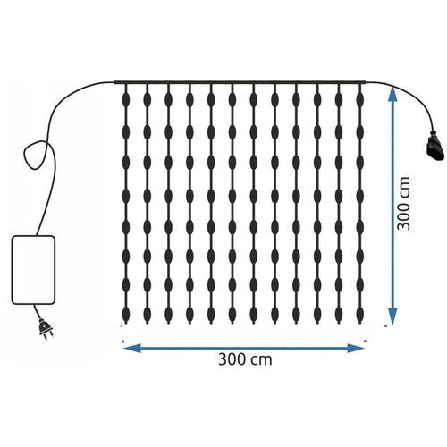 LED zavjesa 304 LED dioda 3x3m GL2000 slika 17