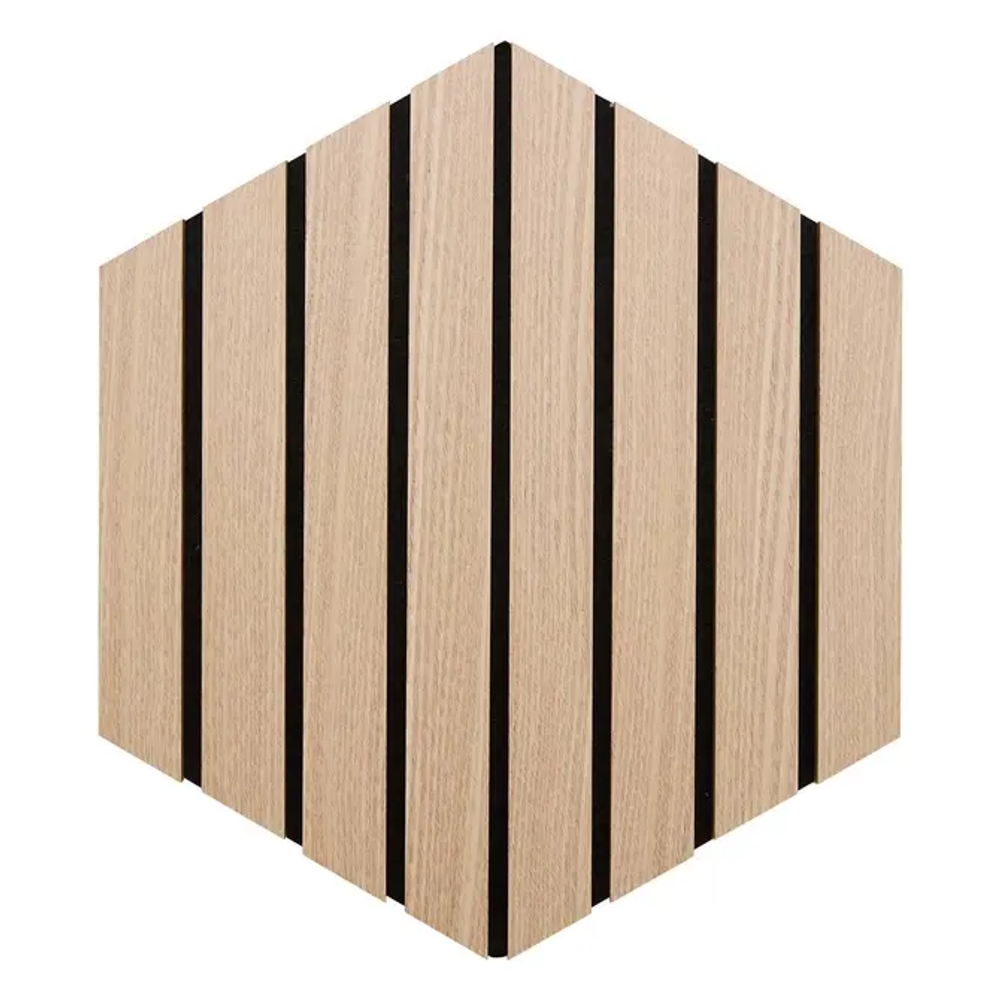 Atmosphera dekorativni zidni panel set 3/1 colva 30 x 26 cm hexagon light wood, mdf slika 1