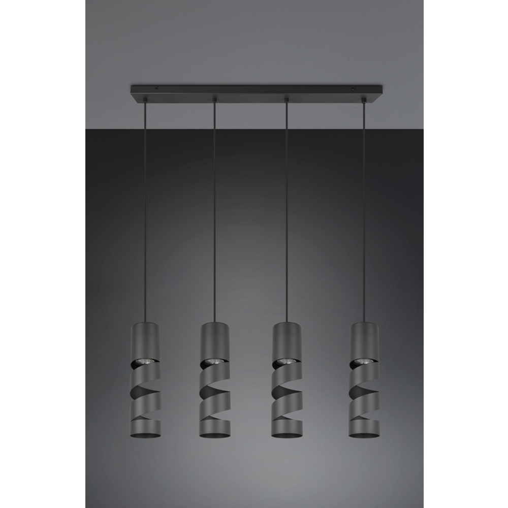 Trio Lightning luster STREAM 4, crna-mat slika 6
