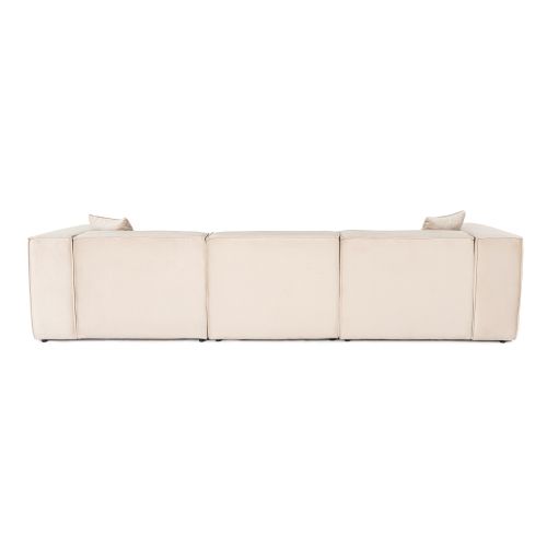 Woody Fashion Kutna garnitura Lora (L1-O1-1R-POUFFE ) - Cream slika 6