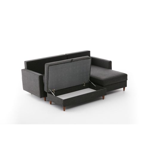 Atelier Del Sofa Kutna garnitura, Antracit, Eva Right - Anthracite slika 8