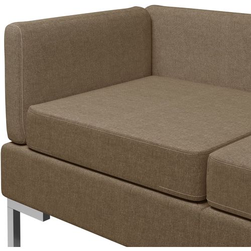 9-dijelni set sofa od tkanine smeđi slika 8