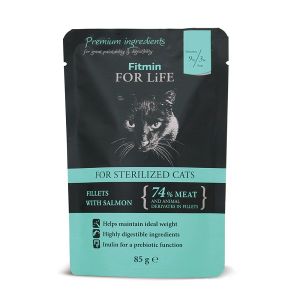 Fitmin For Life Cat Kesica Sterilized Losos, hrana za mačke 85g