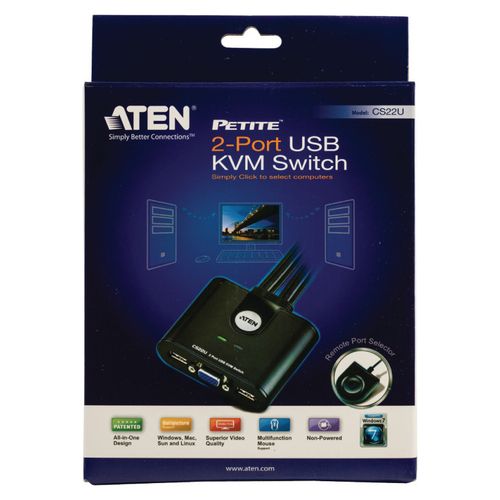 CS22U-AT * ATEN 2-port USB KVM switch sa kablovima (2899) slika 5