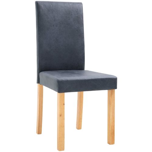 Blagovaonske stolice od umjetne brušene kože 4 kom sive slika 14