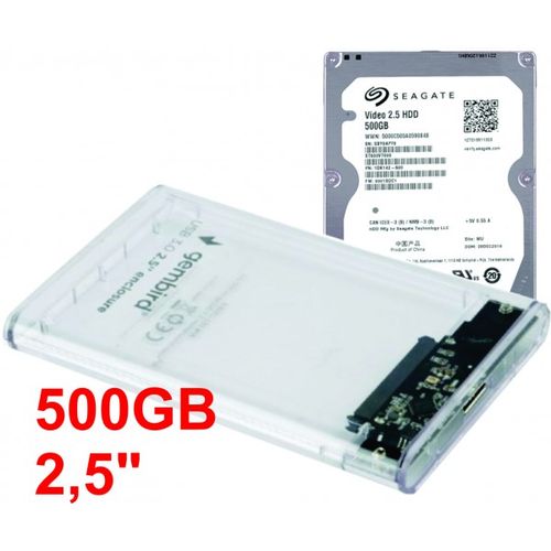 HDD 2.5 * 500GB SET USB 3.0 SATA eksterno kuciste + 500GB ST500VT000 SEAGATE EE2-U3S9-6 (1899) slika 1