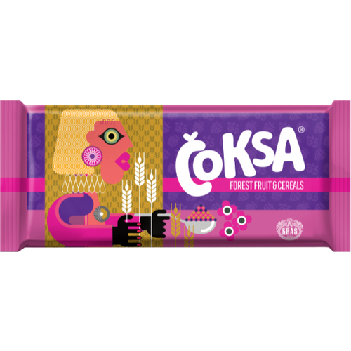 Kraš Čoksa čokolada forest fruit & cereals 67g slika 1