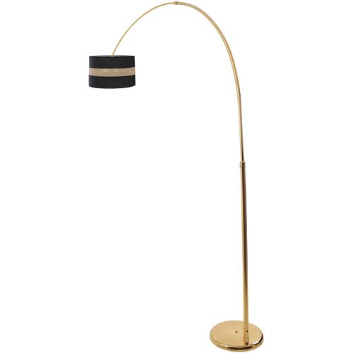 Deve Boynu Gold Lambader 02 Rattan Abajurlu Gold Floor Lamp slika 1