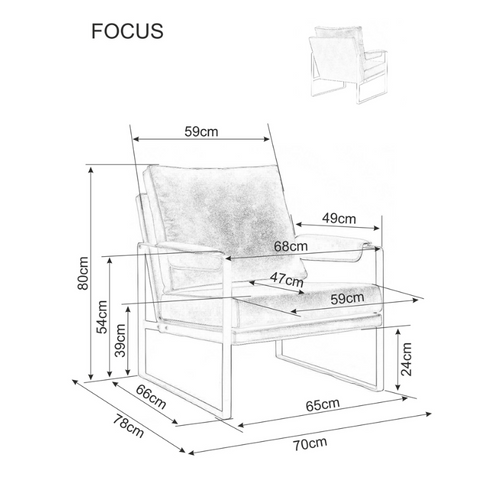 Fotelja Focus - maslinasta slika 6