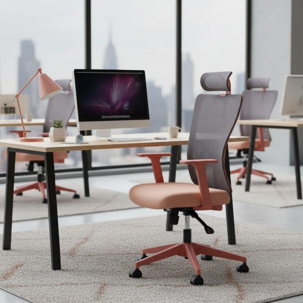 Office chair Lumbar 126 - Salmon colour slika 1