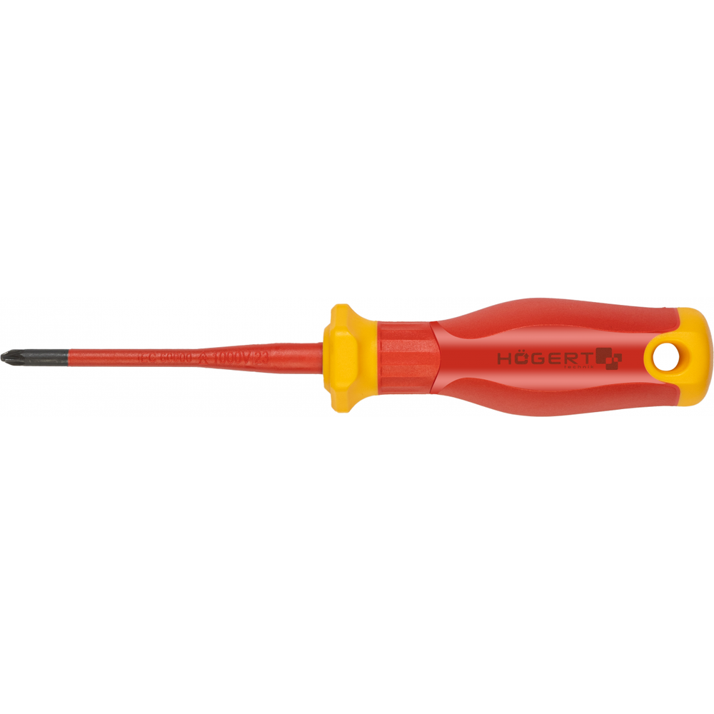 Hogert Odvijač izolirani PZ1/SL5 80 mm, 1000 V, S2, VDE slika 1