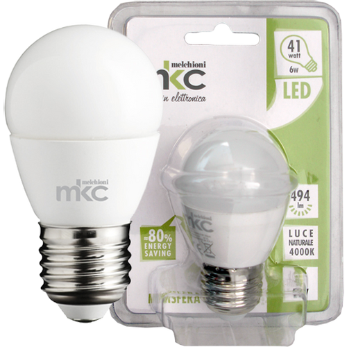 MKC Sijalica,LED 6W, E27, 4000K,220V AC,prirodno bijela svjetlos - LED MINISFERA E27/6W-N slika 1