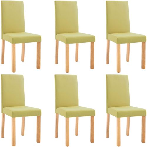 Blagovaonske stolice od tkanine 6 kom zelene slika 22