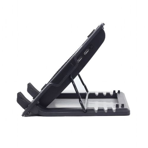 Gembird NBS-1F17T-01 Notebook Cooling Stand 17in, 15cm Fan, Height Adjustment, LED Backlight, USB Passthrough, Black slika 3