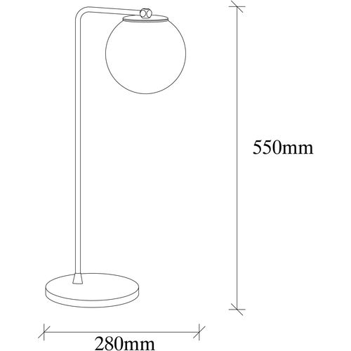 Opviq Stolna lampa DAISY bakar, metal, 15 x 28 x 55 cm, duljina kabla 200 cm, E27 40 W, Daisy - 146-ML slika 3