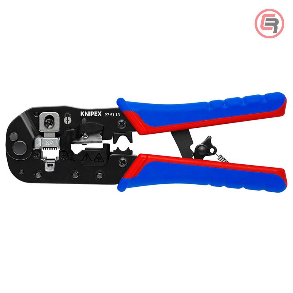 Knipex Kliješta Za 8 Polne Konektore RJ45 (8P8C) 191 mm - 97 51 13 slika 3