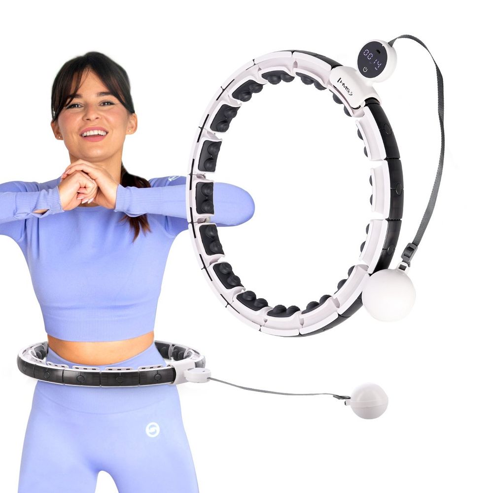 Hhm16 hula hoop bijeli magnetski s utegom hms slika 2