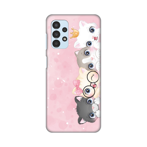 Torbica Silikonska Print Skin za Samsung A135F Galaxy A13 4G Pink cats slika 1