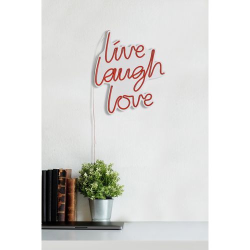 Wallity Ukrasna plastična LED rasvjeta, Live Laugh Love - Red slika 13