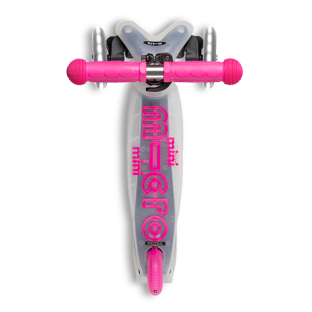 Micro Romobil Mini Deluxe Flux LED, Neochrome Pink slika 5